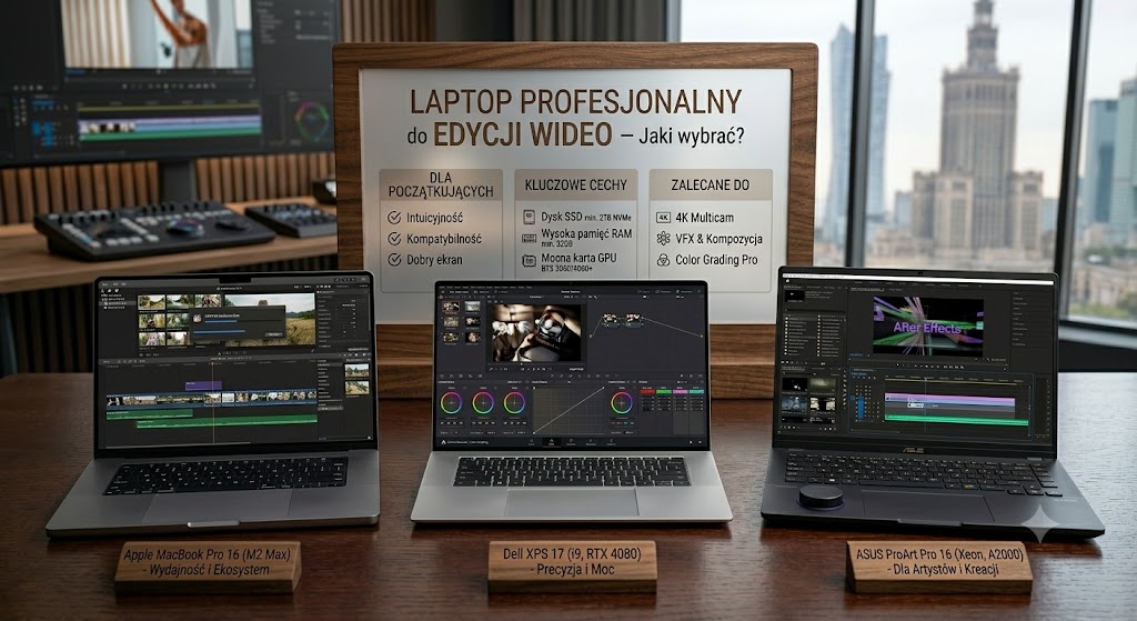 Laptop profesjonalny do edycji wideo — jaki wybrać?
