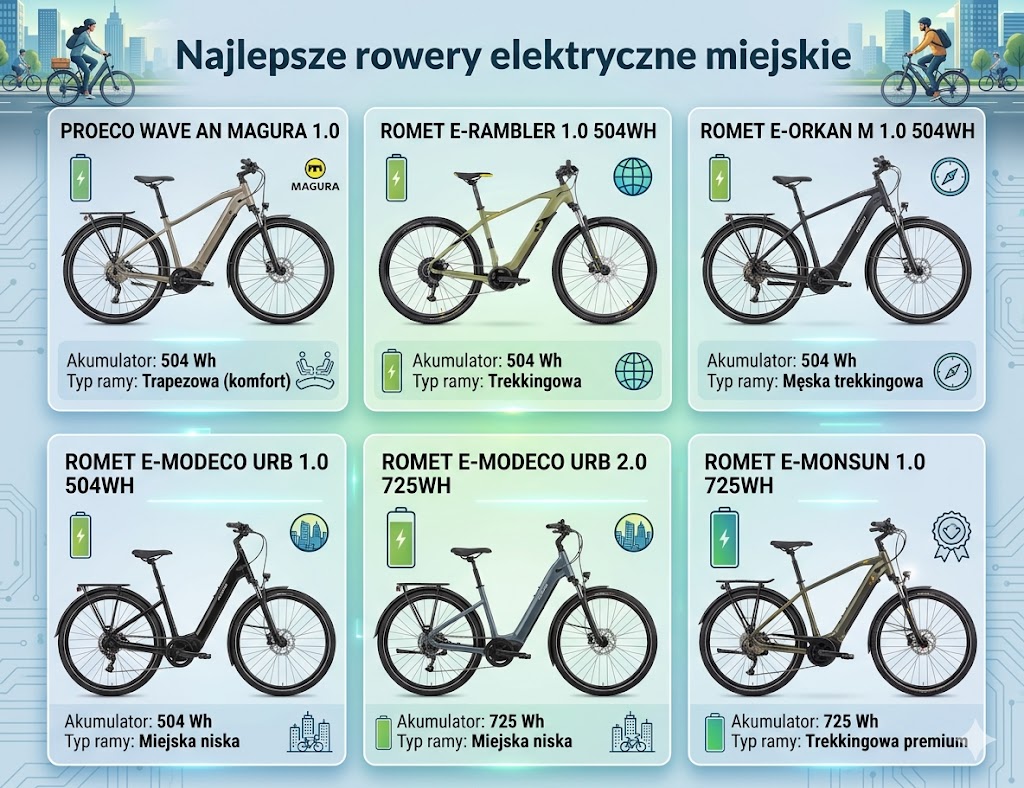 Najlepsze rowery elektryczne miejskie