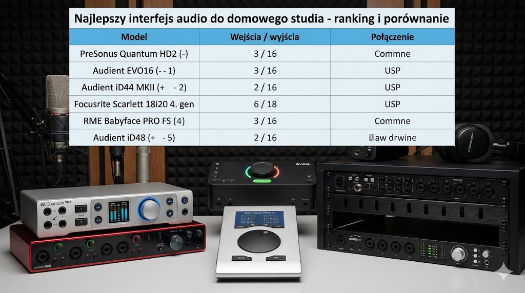 Najlepszy interfejs audio do domowego studia