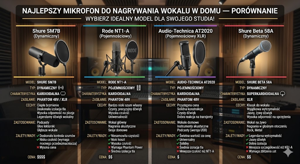 Najlepszy mikrofon do nagrywania wokalu w domu