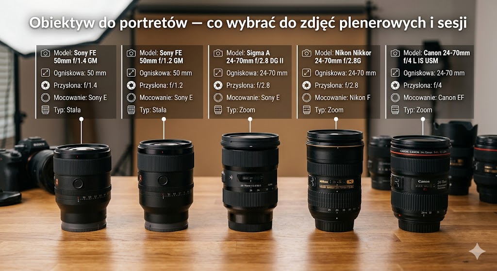 Obiektyw do portretów — co wybrać do zdjęć plenerowych i sesji