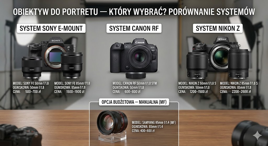 Obiektyw do portretu — który wybrać? Sony, Canon, Nikon
