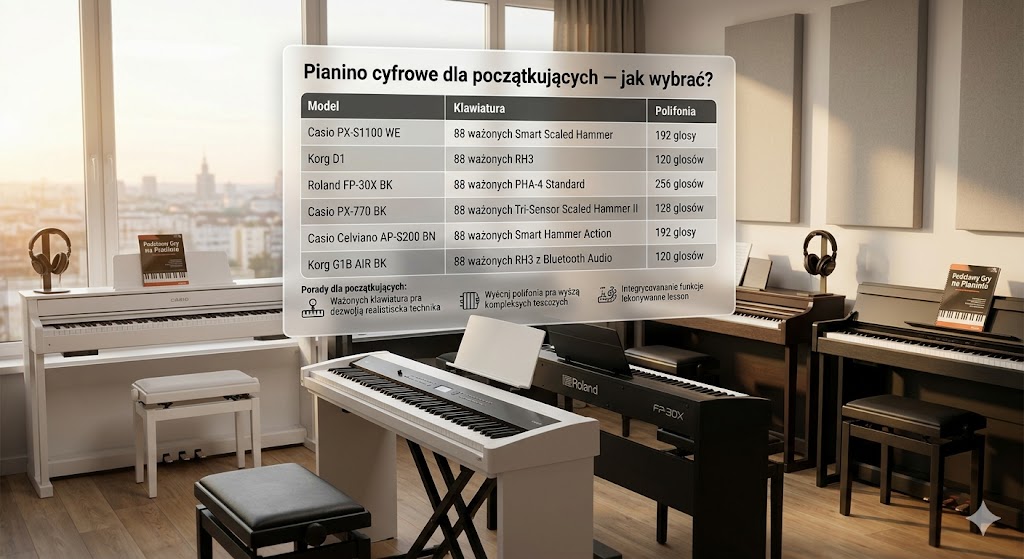 Pianino cyfrowe dla początkujących — jak wybrać?