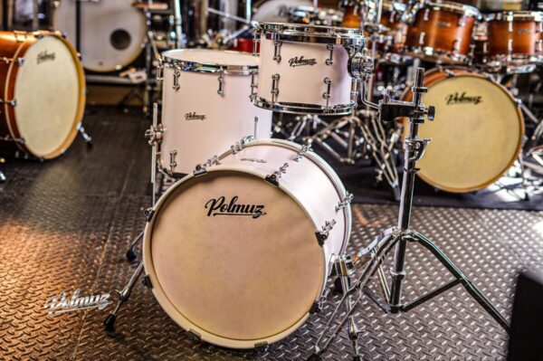 Polmuz Maple model 1 18/12/14 Satin Shell Pink white creme hoops - made in Poland