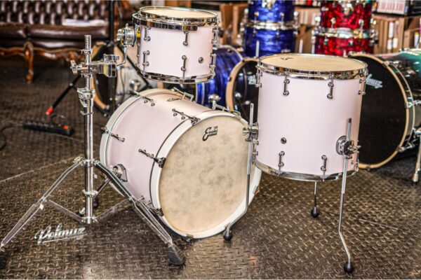 Polmuz Maple model 1 18/12/14 Satin Shell Pink white creme hoops - made in Poland0