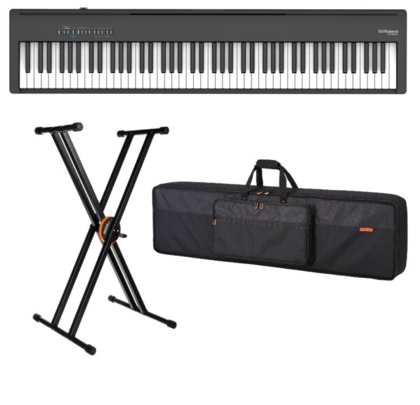 Roland FP-30X BK - Zestaw z pokrowcem i statywem