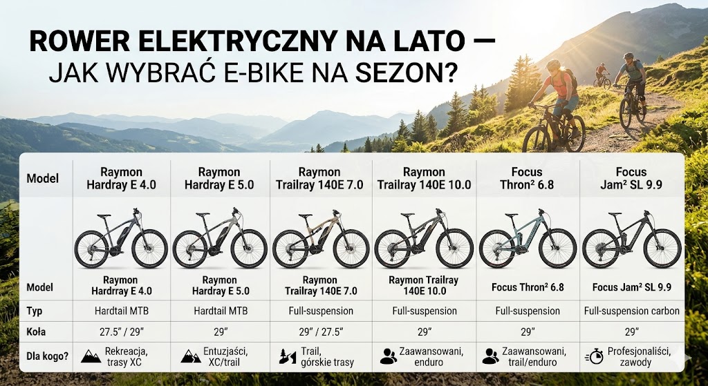 Rower elektryczny na lato — jak wybrać e-bike na sezon?