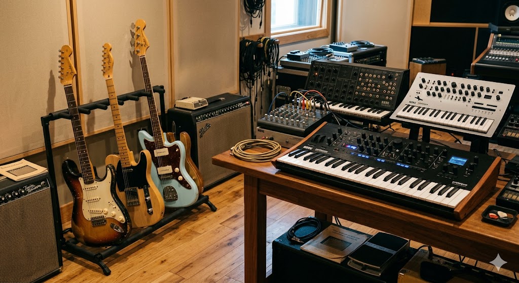 Sprzęt Radiohead — gitary Fender i syntezatory Korg