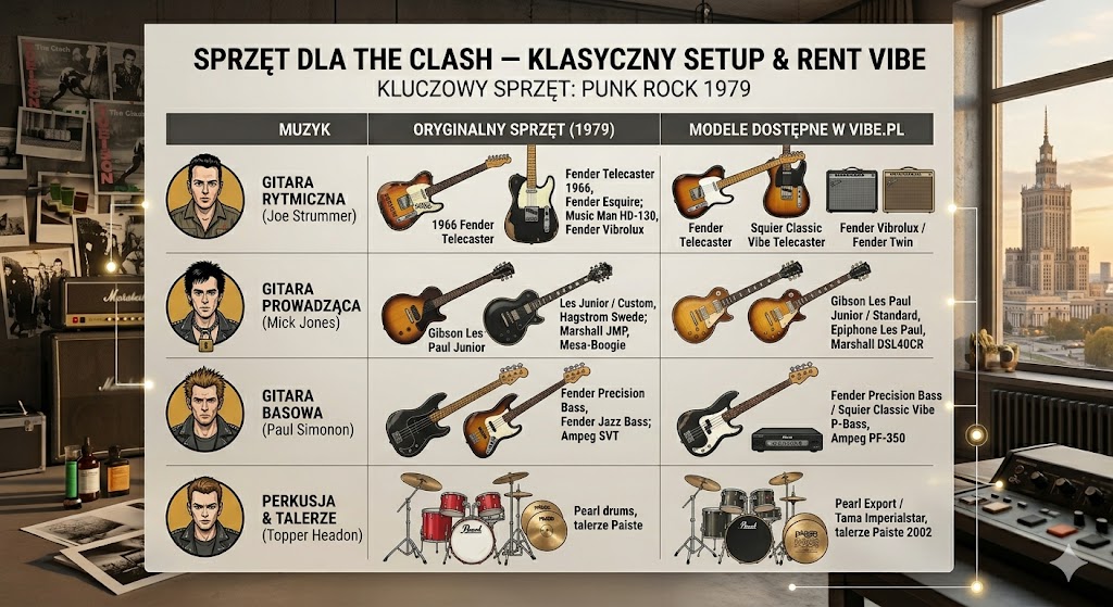 Sprzęt The Clash — Telecaster Strummera i Precision Simonona