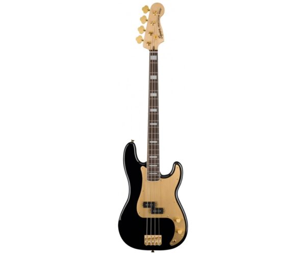 Squier 40th Anniversary Precision Bass Gold Edition, Black