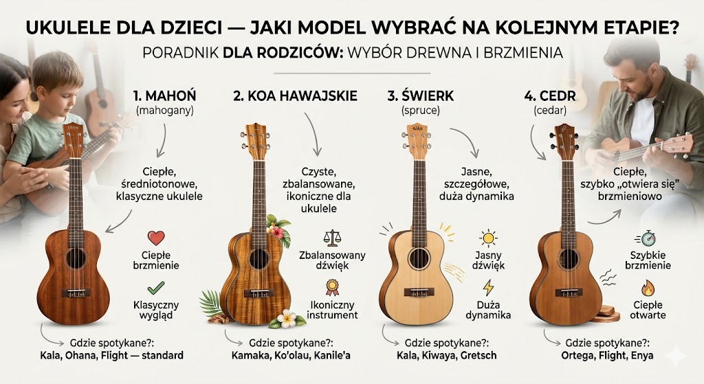 Ukulele dla dzieci — jaki model wybrać na kolejnym etapie?