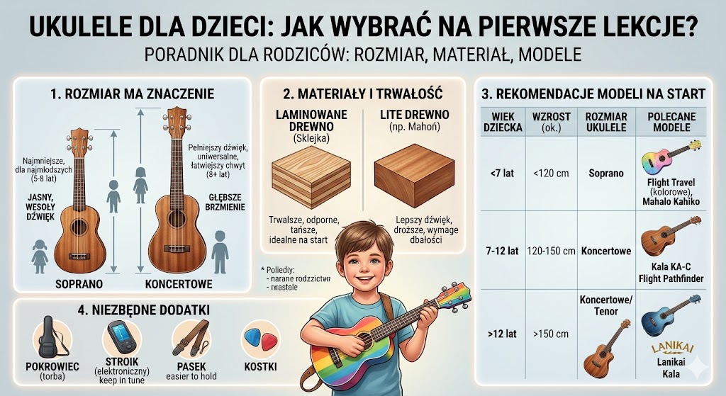 Ukulele dla dzieci — jaki model wybrać na pierwsze lekcje?