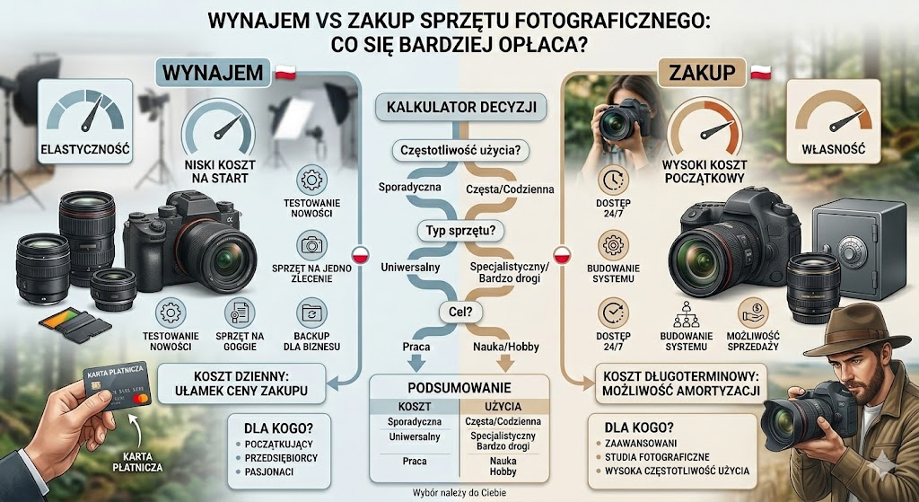 Wynajem vs zakup sprzętu fotograficznego — co się bardziej opłaca?