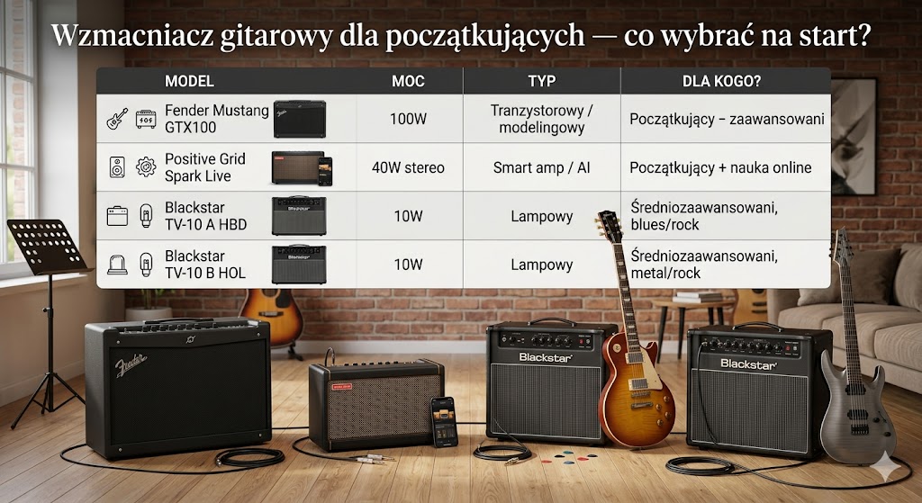 Wzmacniacz gitarowy dla początkujących — co wybrać na start?