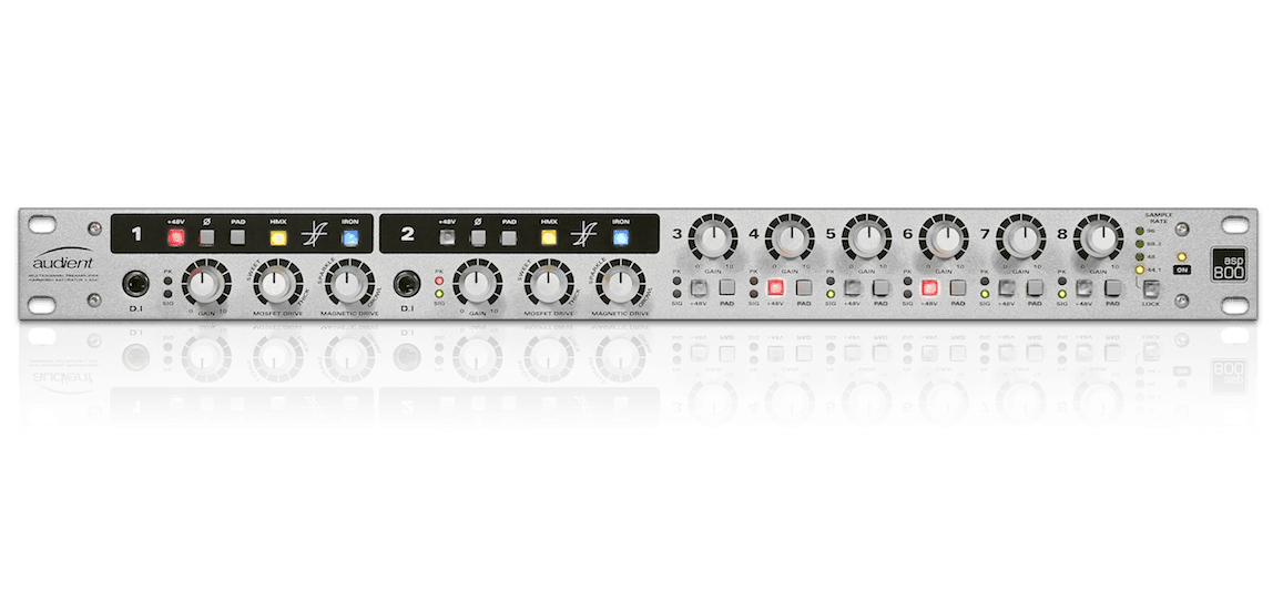 Audient ASP800 - przedwzmacniacz mikrofonowy z wyjściami ADAT0 Audient ASP800 - przedwzmacniacz mikrofonowy z wyjściami ADAT0