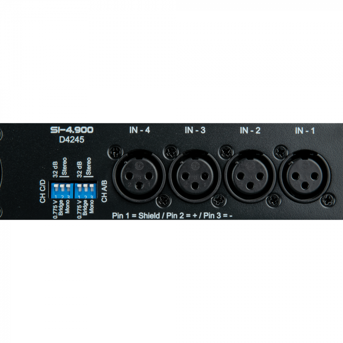 DAP SI-4.900 - Wzmacniacz instalacyjny 4x 900 W3 DAP SI-4.900 - Wzmacniacz instalacyjny 4x 900 W3