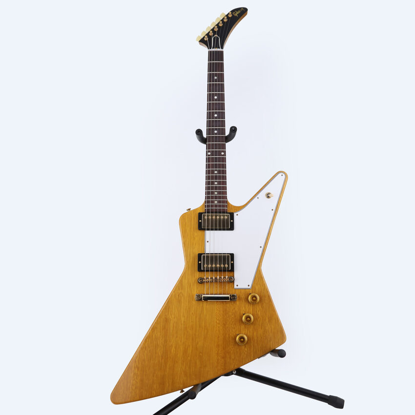 Gibson 1958 Korina Explorer White Pickguard Natural gitara elektryczna Gibson 1958 Korina Explorer White Pickguard Natural gitara elektryczna