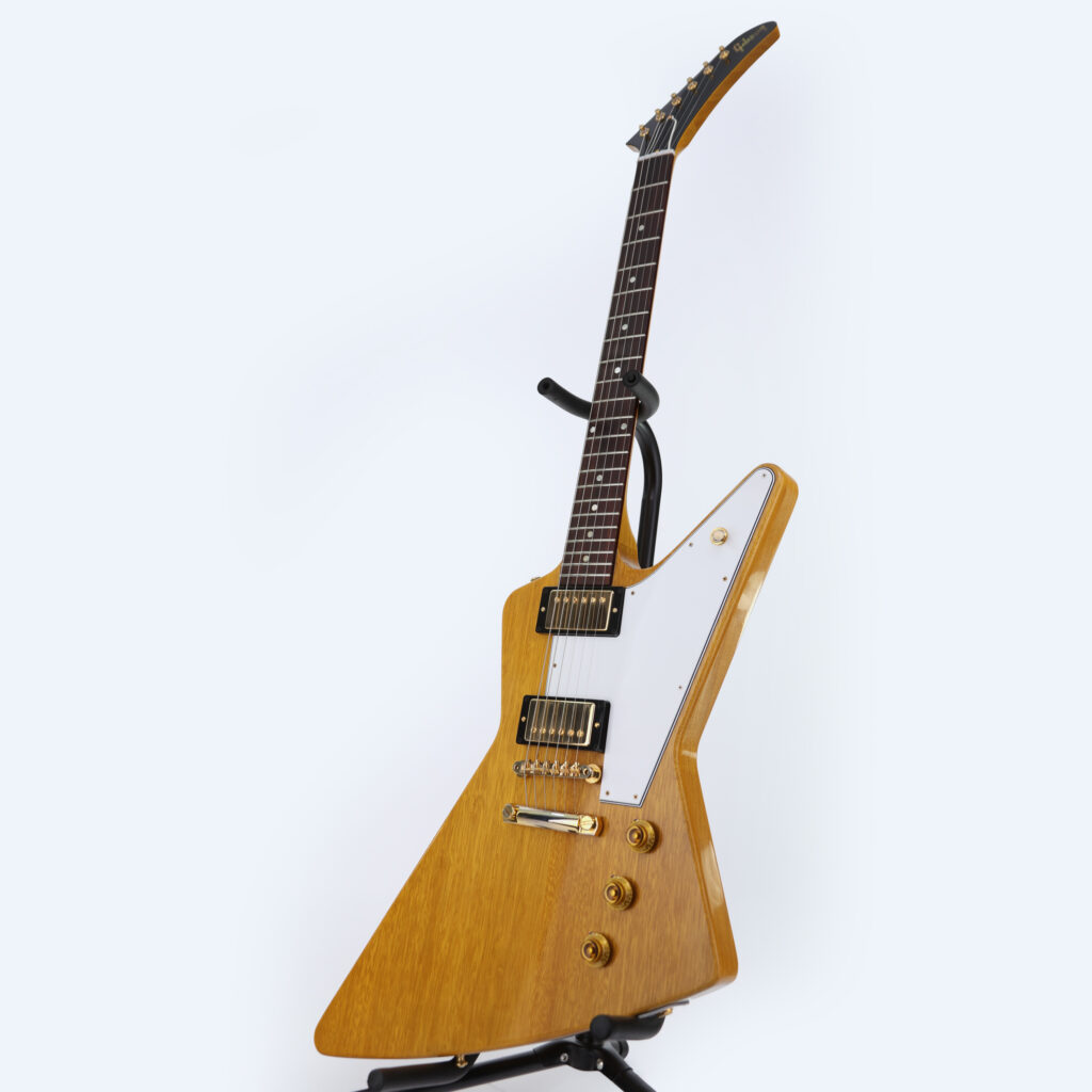 Gibson 1958 Korina Explorer White Pickguard Natural gitara elektryczna1 Gibson 1958 Korina Explorer White Pickguard Natural gitara elektryczna1