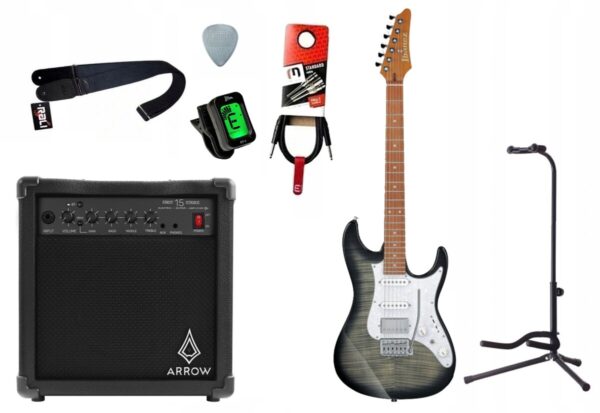 Gitara elektryczna Ibanez AZ22S1F-TKS + wzmacniacz 15W + kabel w zestawie