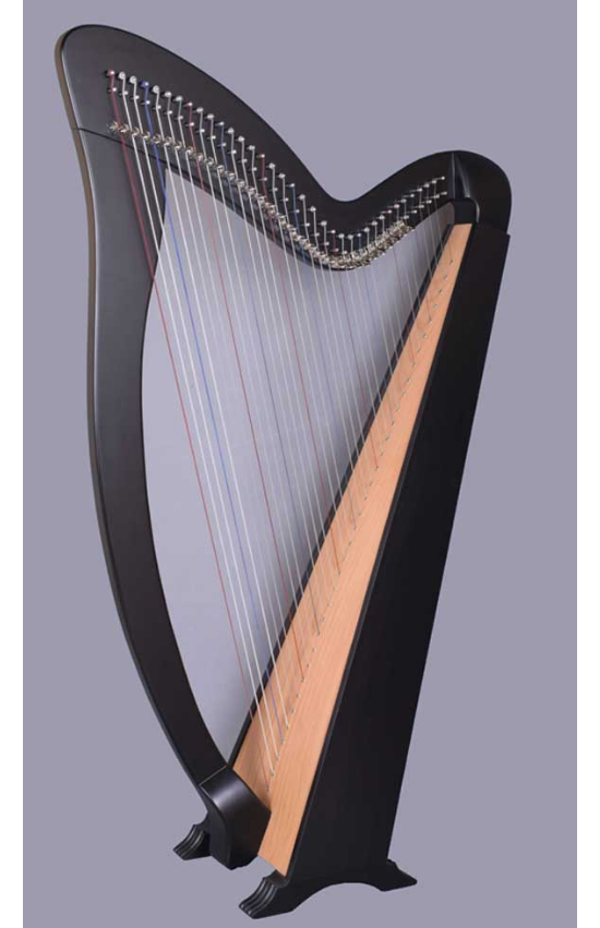 Harfa celtycka - Halifax 2775 BW BK Celtic Harp 36 Black Czarna Harfa celtycka - Halifax 2775 BW BK Celtic Harp 36 Black Czarna