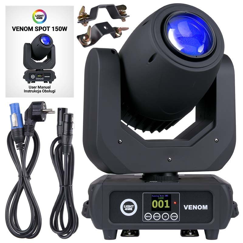 LIGHT4ME VENOM SPOT 150W głowica ruchoma LED oświetlenie estradowe LIGHT4ME VENOM SPOT 150W głowica ruchoma LED oświetlenie estradowe