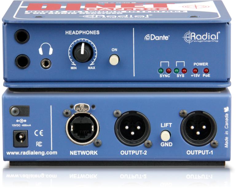 RADIAL DiNet DAN-RX2 - Cyfrowy Konwerter Dante8 RADIAL DiNet DAN-RX2 - Cyfrowy Konwerter Dante8