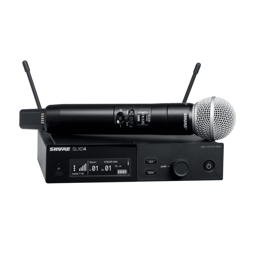 Shure SLXD24E/SM58-J53 - Cyfrowy system bezprzewodowy z nadajnikiem/mikrofonem ""do ręki"" SM58 (562-606 ... Shure SLXD24E/SM58-J53 - Cyfrowy system bezprzewodowy z nadajnikiem/mikrofonem ""do ręki"" SM58 (562-606 ...