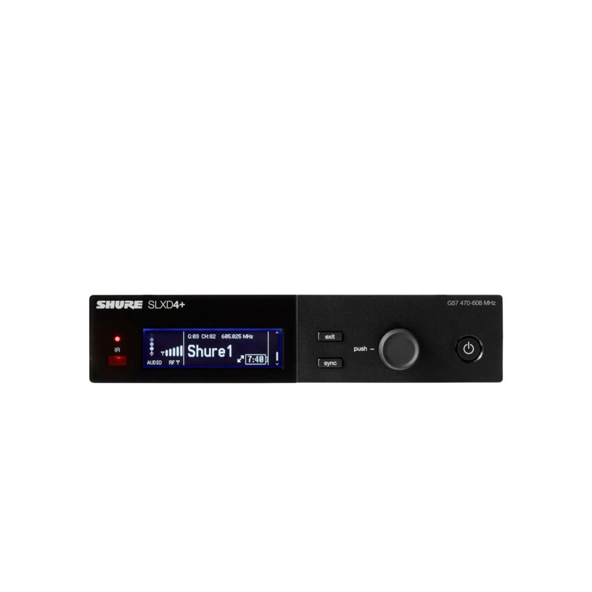 Shure SLXD4+E G65 - odbiornik pojedynczy cyfrowy (470-606 MHz) Shure SLXD4+E G65 - odbiornik pojedynczy cyfrowy (470-606 MHz)