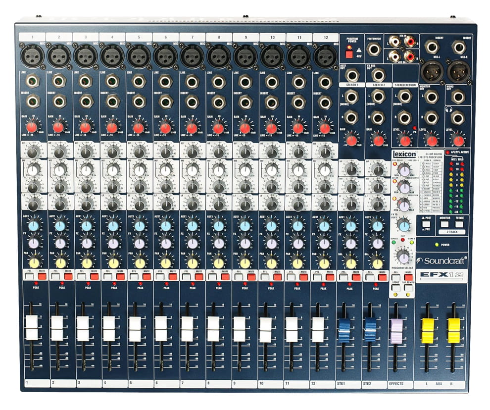 Soundcraft EFX12 – mikser z procesorem efektów Soundcraft EFX12 – mikser z procesorem efektów