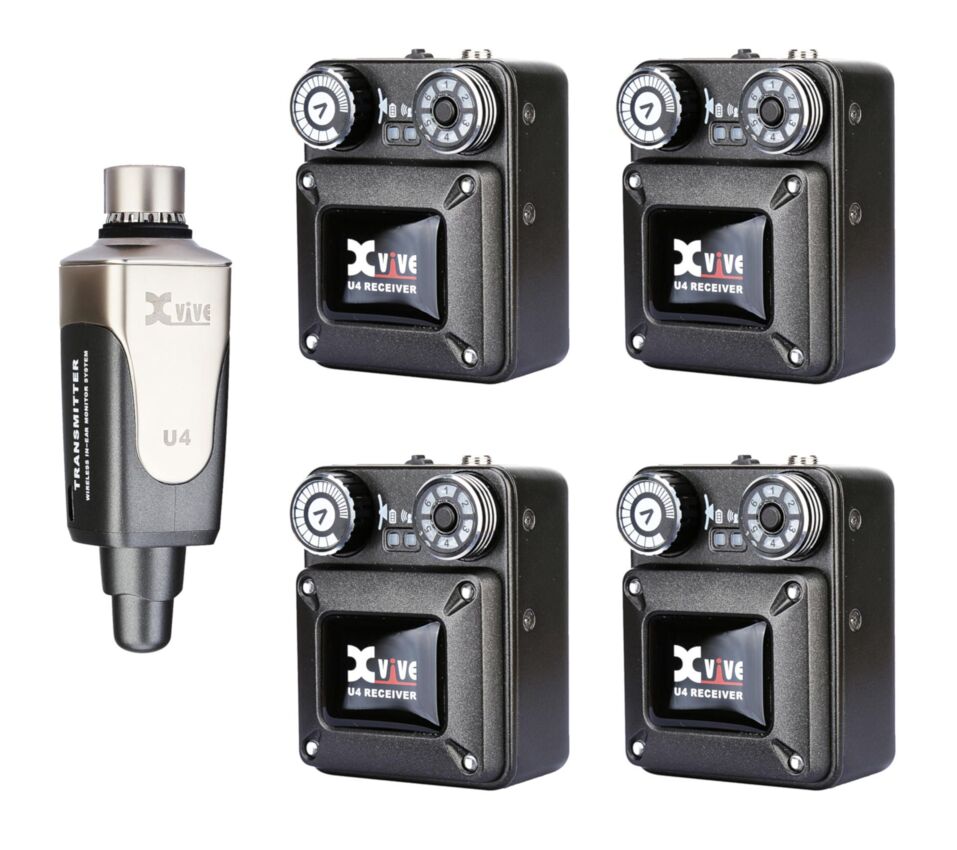 XVive U4 In-Ear Monitor Wireless System - Bundle, 1x Transmitter + 4x Receiver XVive U4 In-Ear Monitor Wireless System - Bundle, 1x Transmitter + 4x Receiver