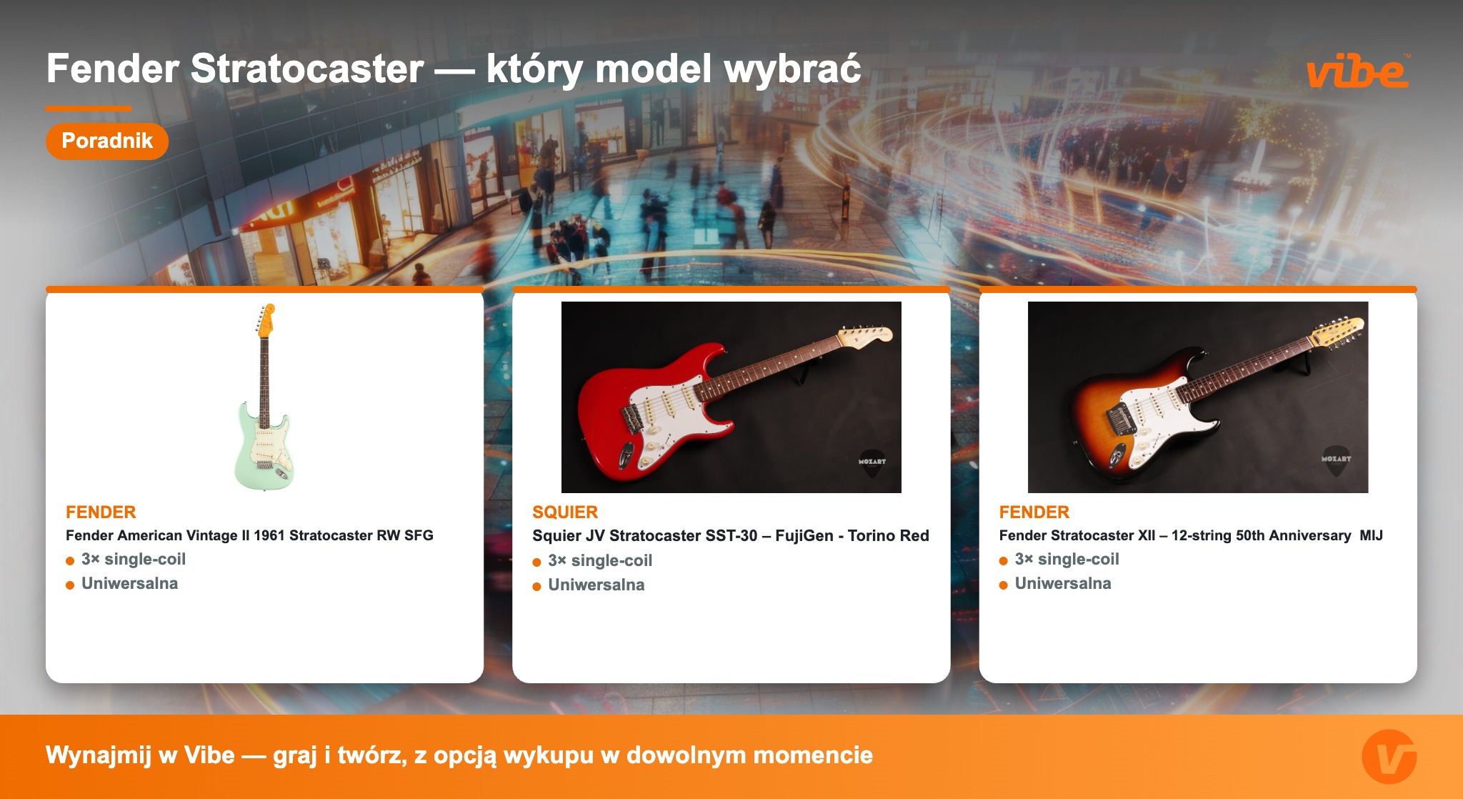 Fender Stratocaster — który model wybrać — poradnik Vibe