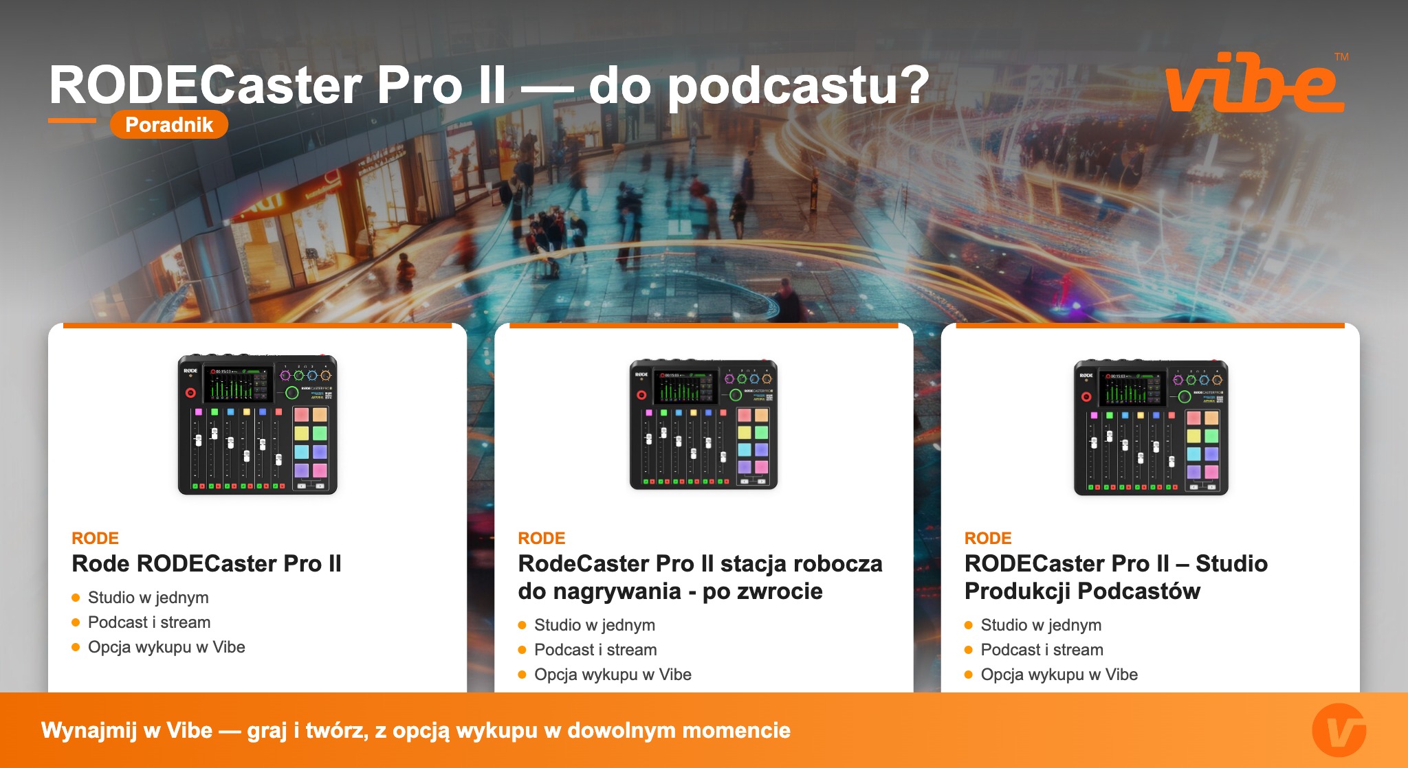 Rode RODECaster Pro II - poradnik do podcastu - Vibe