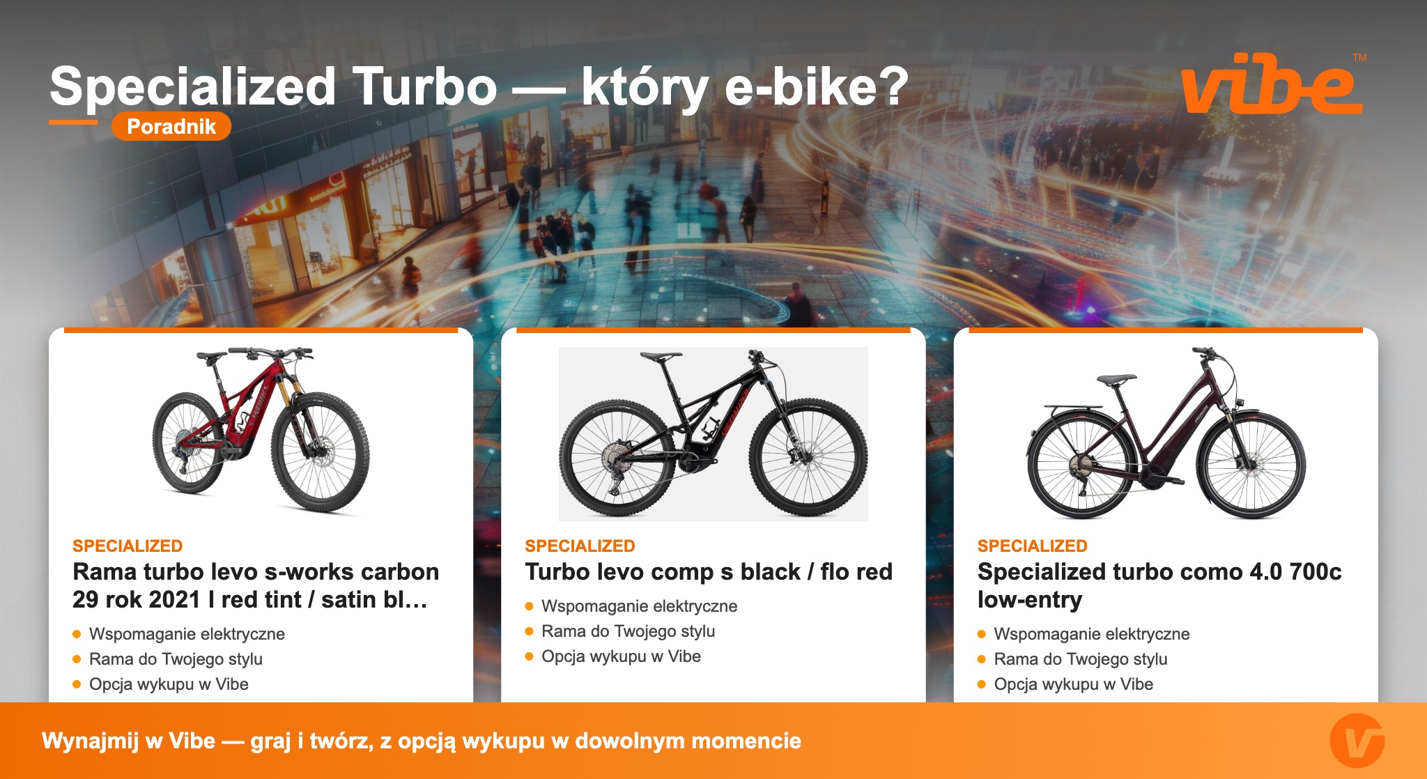 Specialized Turbo - poradnik wyboru roweru elektrycznego - Vibe