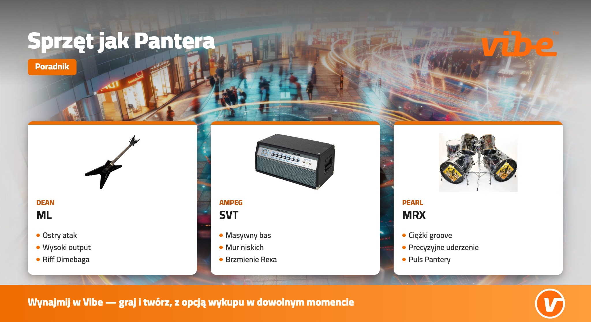 Sprzęt jak Pantera — Dean ML, Ampeg SVT, Pearl MRX