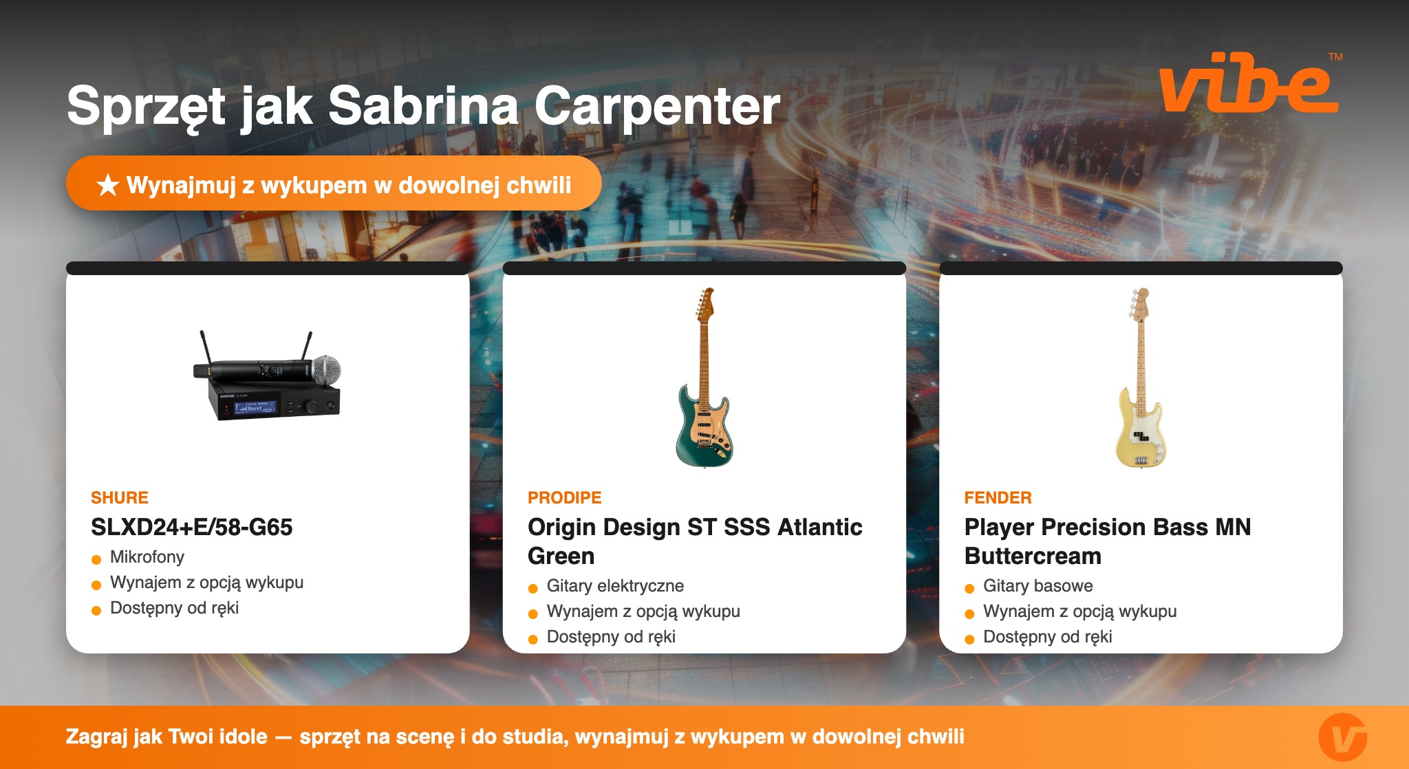 Sprzęt jak Sabrina Carpenter