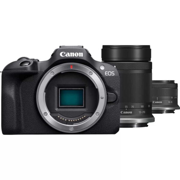 Aparat Canon EOS R100 + RF-S 18-45mm IS STM + RF-S 55-210mm IS STM