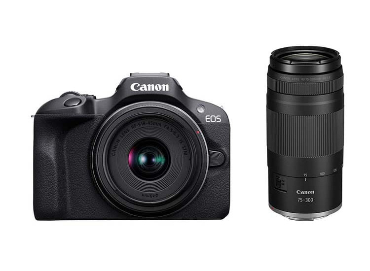 Aparat Canon EOS R100 + RF-S 18-45mm + RF 75-300mm Aparat Canon EOS R100 + RF-S 18-45mm + RF 75-300mm