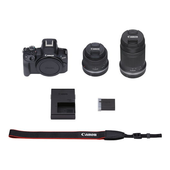 Aparat Canon EOS R50 czarny + RF-S 18-45 IS STM + RF-S 55-210MM F5-7.1 IS STM10 Aparat Canon EOS R50 czarny + RF-S 18-45 IS STM + RF-S 55-210MM F5-7.1 IS STM10