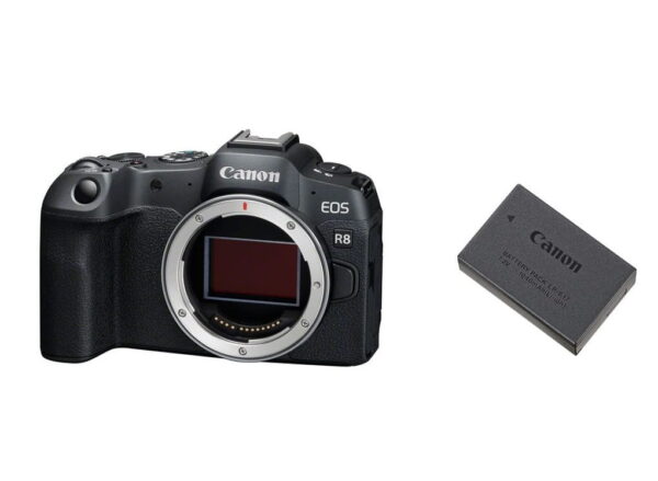 Aparat Canon EOS R8 body + dodatkowy akumulator LP-E17