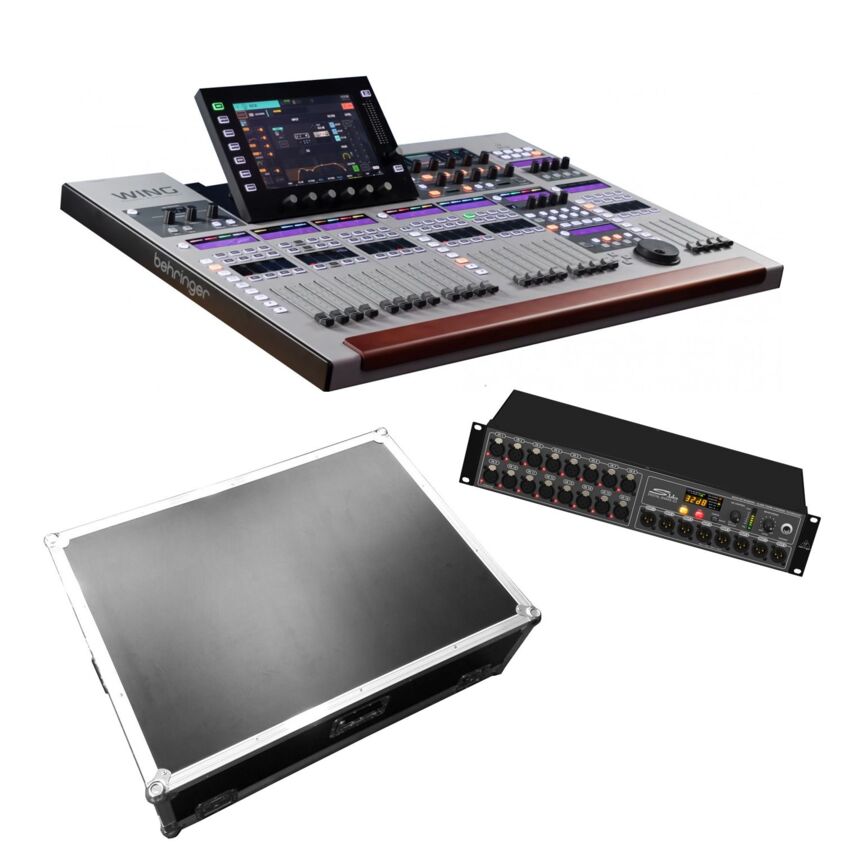Behringer Wing Set 2 - Mikser cyfrowy + case + stage box Behringer Wing Set 2 - Mikser cyfrowy + case + stage box
