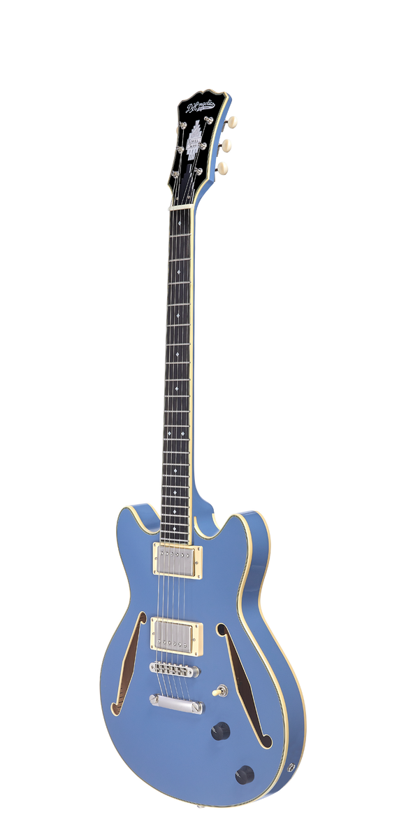 D'Angelico Excel Mini DC Tour Slate Blue - gitara elektryczna0