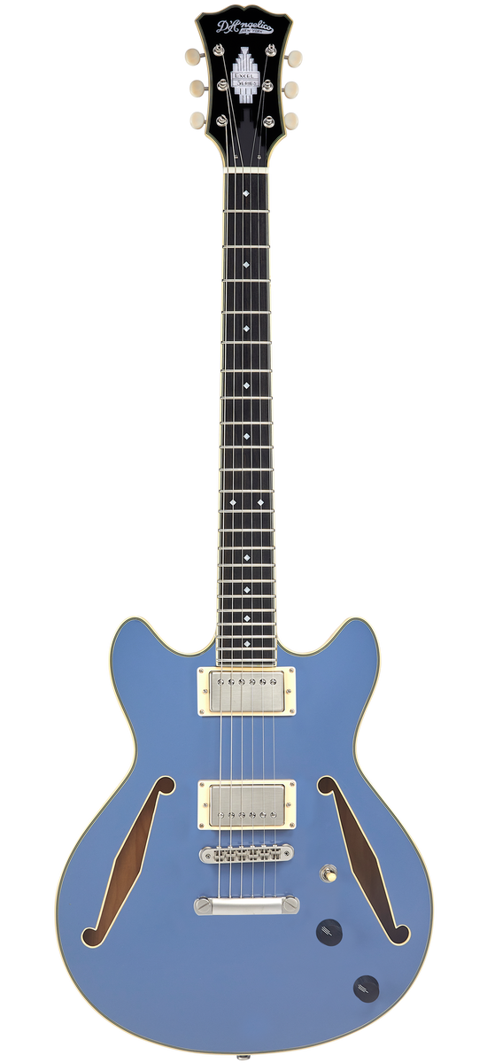D'Angelico Excel Mini DC Tour Slate Blue - gitara elektryczna