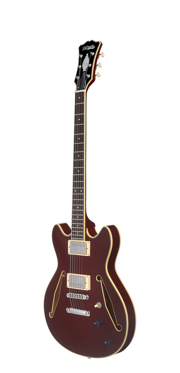 D'Angelico Excel Mini DC Tour Wine gitara elektryczna0