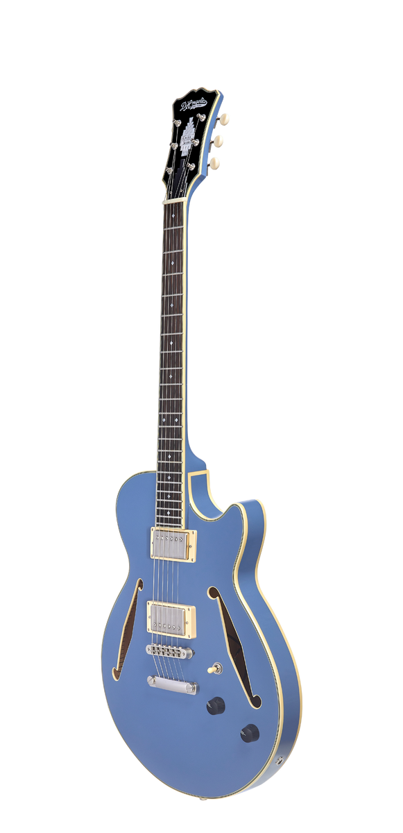 D'Angelico Excel SS Tour Solid Slate Blue - gitara elektryczna0