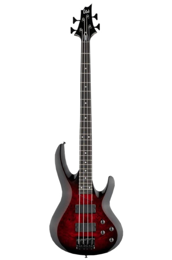 ESP LTD B-204DX Red Burst - gitara basowa