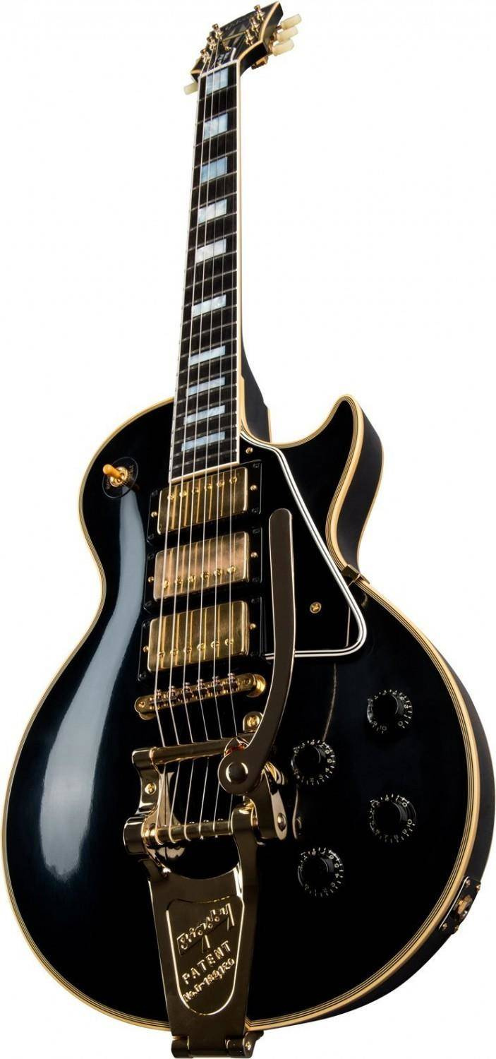 Gibson 1957 Les Paul Custom Reissue 3-Pickup Bigsby EB Ebony VOS gitara elektryczna1 Gibson 1957 Les Paul Custom Reissue 3-Pickup Bigsby EB Ebony VOS gitara elektryczna1