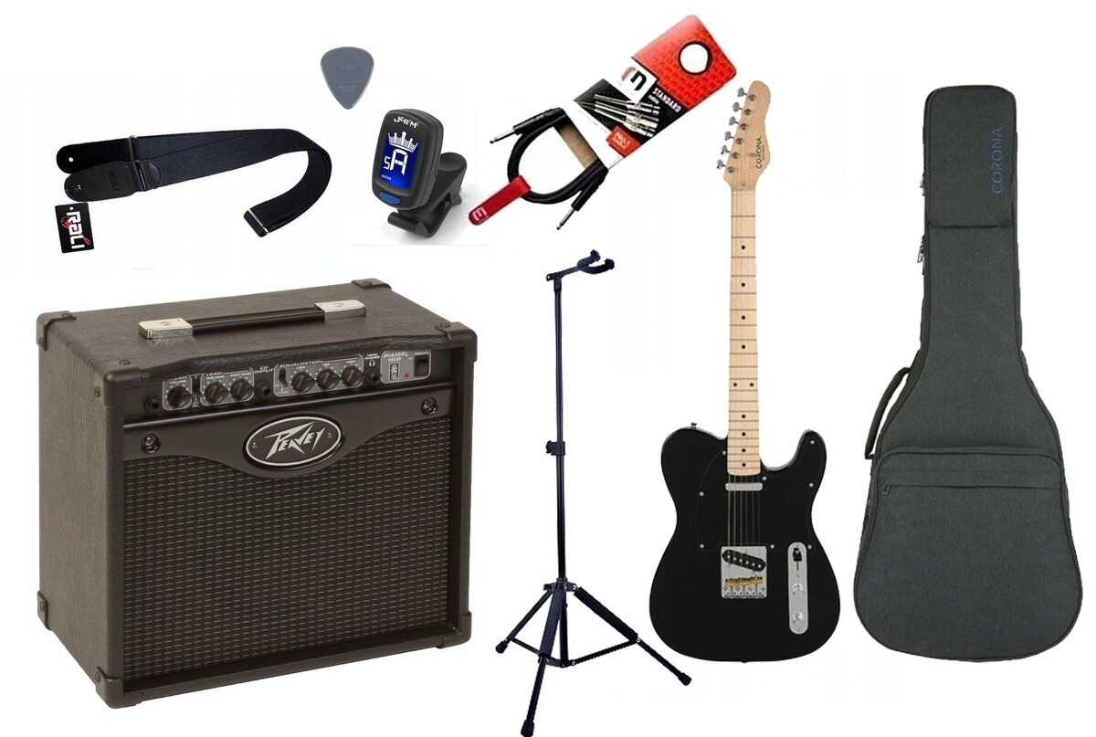 Gitara Elektryczna + Wzmacniacz 15W Kabel Zestaw 164 Gitara Elektryczna + Wzmacniacz 15W Kabel Zestaw 164