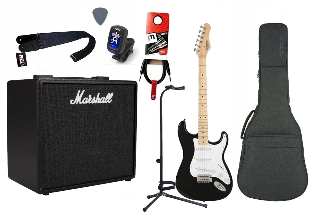 Gitara Elektryczna + Wzmacniacz 25W Kabel Zestaw 495 Gitara Elektryczna + Wzmacniacz 25W Kabel Zestaw 495