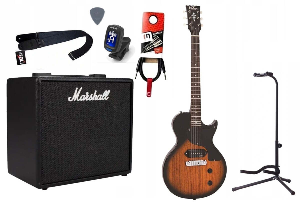Gitara Elektryczna + Wzmacniacz 25W Kabel Zestaw 499 Gitara Elektryczna + Wzmacniacz 25W Kabel Zestaw 499
