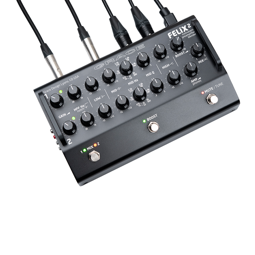 Grace Design FELIX 2 - Instrument Preamp / EQ/ DI, black Grace Design FELIX 2 - Instrument Preamp / EQ/ DI, black